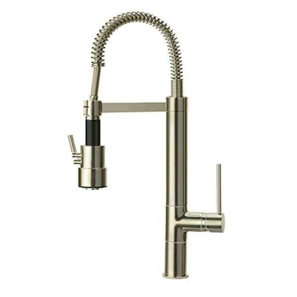 Just Single Handle Kitchen Faucet With Spring And Swivel Magnetic Spout- Polished Nickel JPR-701-N